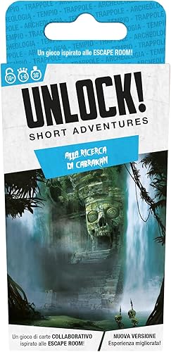 Asmodee - Desbloquear! Short Adventures, Finding Cabrakan - Juego de mesa con aplicación, Escape Room, 1-6 jugadores, más de 10 años, edición