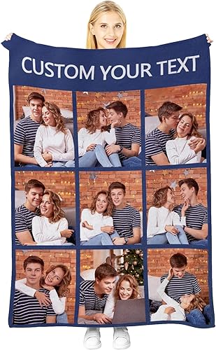 Miniatura 9 de Manta personalizada con imagen, manta personalizada para parejas, manta de fotos para sofá, familia, Navidad, Halloween, cumpleaños, boda, regalos