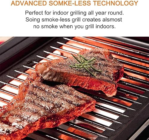 Miniatura 3 de Parrilla de barbacoa al aire libre Parrilla de barbacoa Máquina de barbacoa Horno eléctrico para el hogar Bandeja para hornear eléctrica sin humo