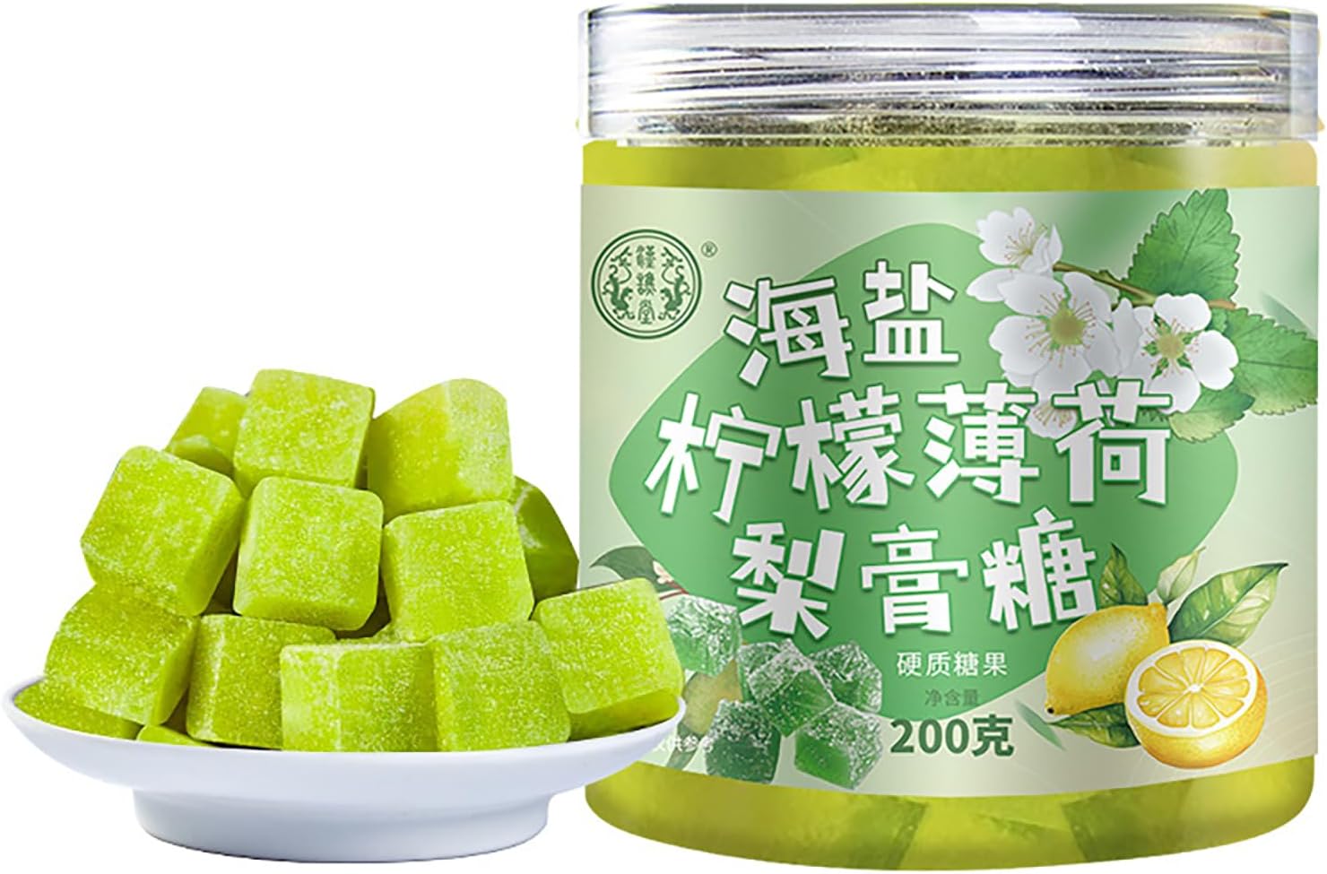Lemon Mint Pear Paste Candy - Selected 12 Chinese Herbs - Handmade 200g 柠檬薄荷梨膏糖