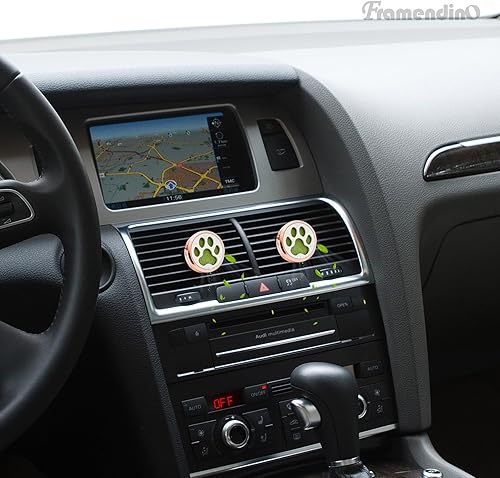 Miniatura 3 de Framendino, 1 paquete de difusor de aceite esencial para automóvil con 10 almohadillas de repuesto de fieltro, aromaterapia, ambientador de aire,