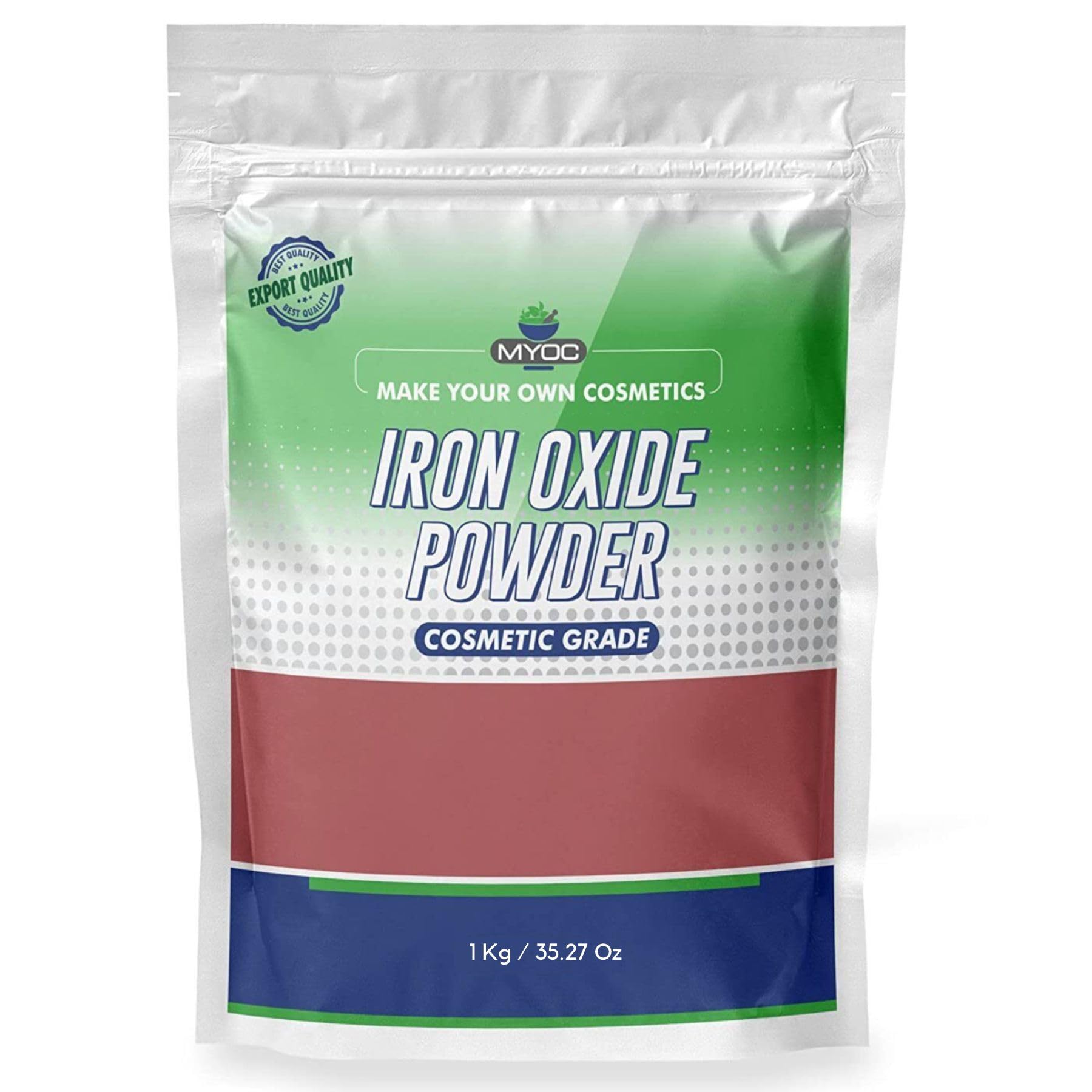Myoc Iron Oxide Powder | Cosmetic Grade | Pigment for DIY Makeup, Soap, and Skincare - 1 Kg / 35.27 Oz