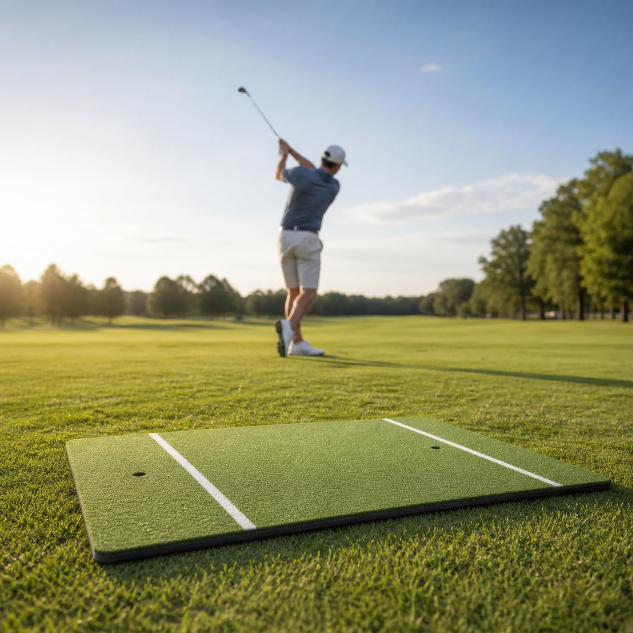 Golf Schlagmatte, Schwungführung, Eva