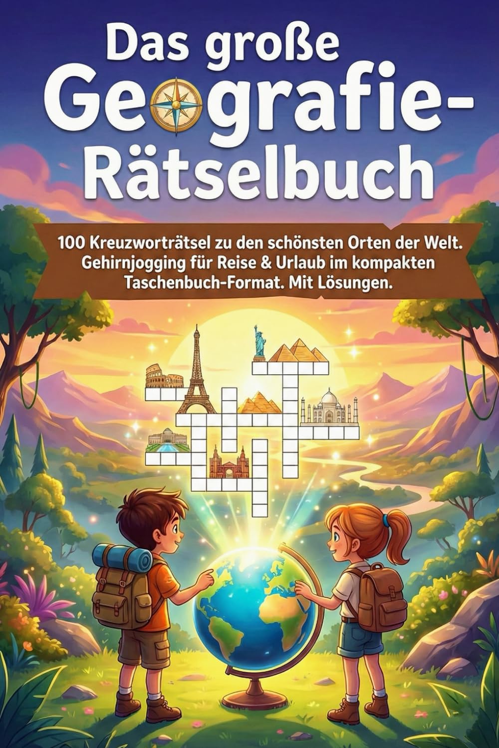 Das große Geografie-Rätselbuch: 100 Kreuzworträtsel zu den schönsten Orten der Welt. Gehirnjogging für Reise & Urlaub im kompakten Taschenbuch-Format. Mit Lösungen.