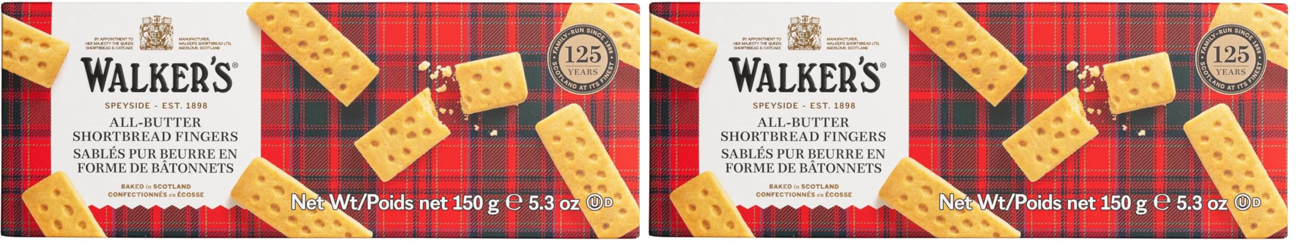 Walkers Classic Shortbread Fingers - 5.3 oz (Pack of 2)