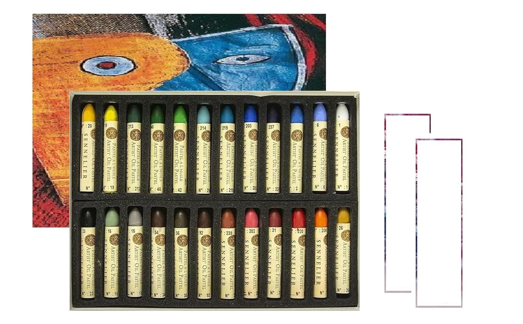 Sennelier Pastele olejne 24 kolory wybór standardowy + 2 karty