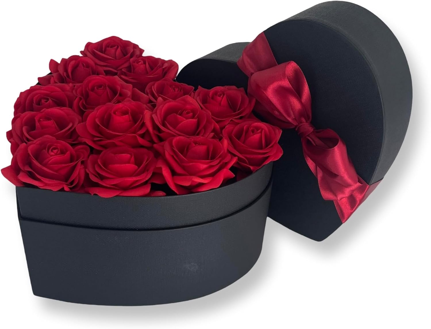 Red Roses, A Beautiful Valentine gift for the One You Love!. Real Touch Roses in a luxury Heart Shaped Gift Box. Stunning Heart Hat Box of Red Rose Flowers. Eternal Red Roses (Plain Red Roses)