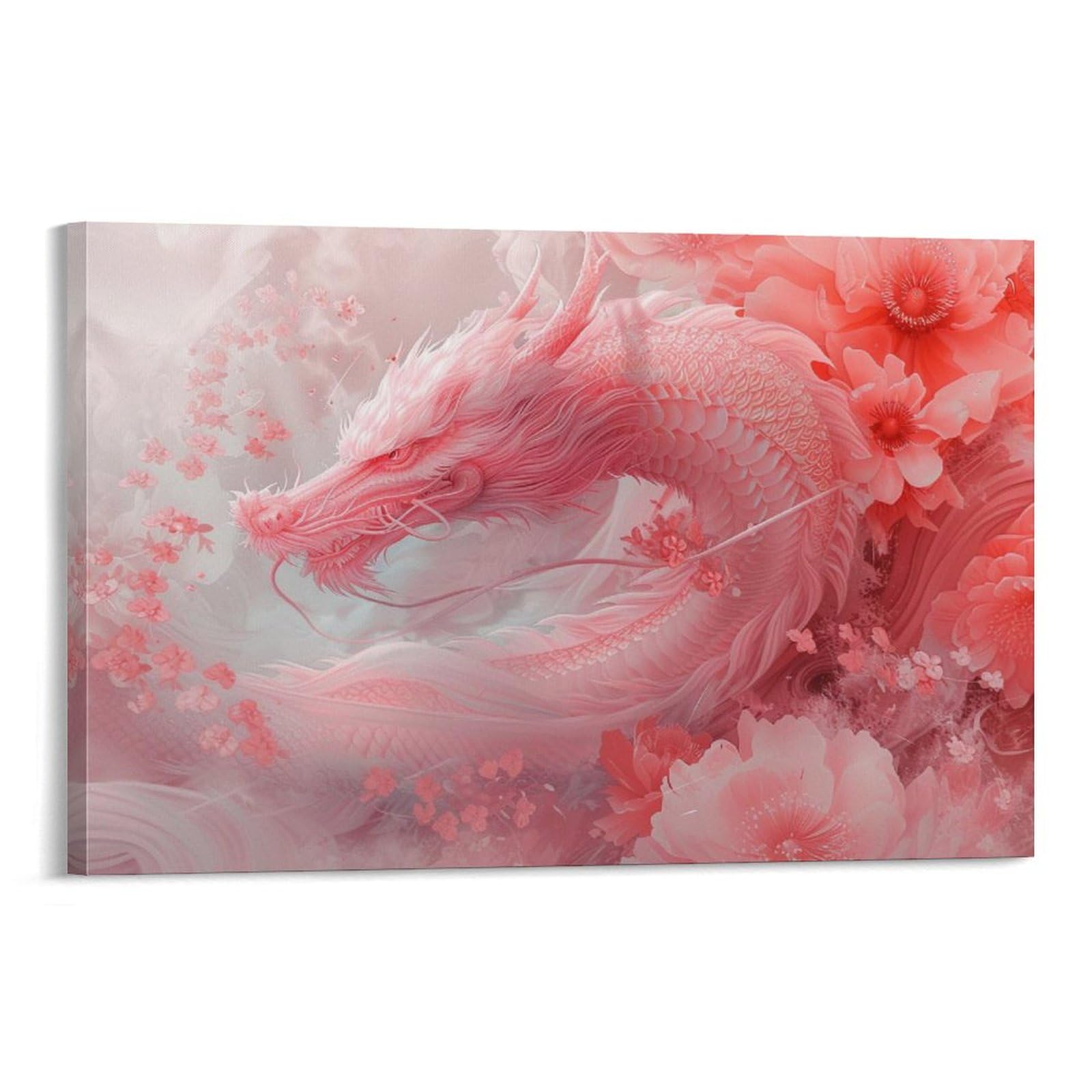 Amazon.co.jp: 絵画 ピンクドラゴン アートパネル ポスター 超リアルな