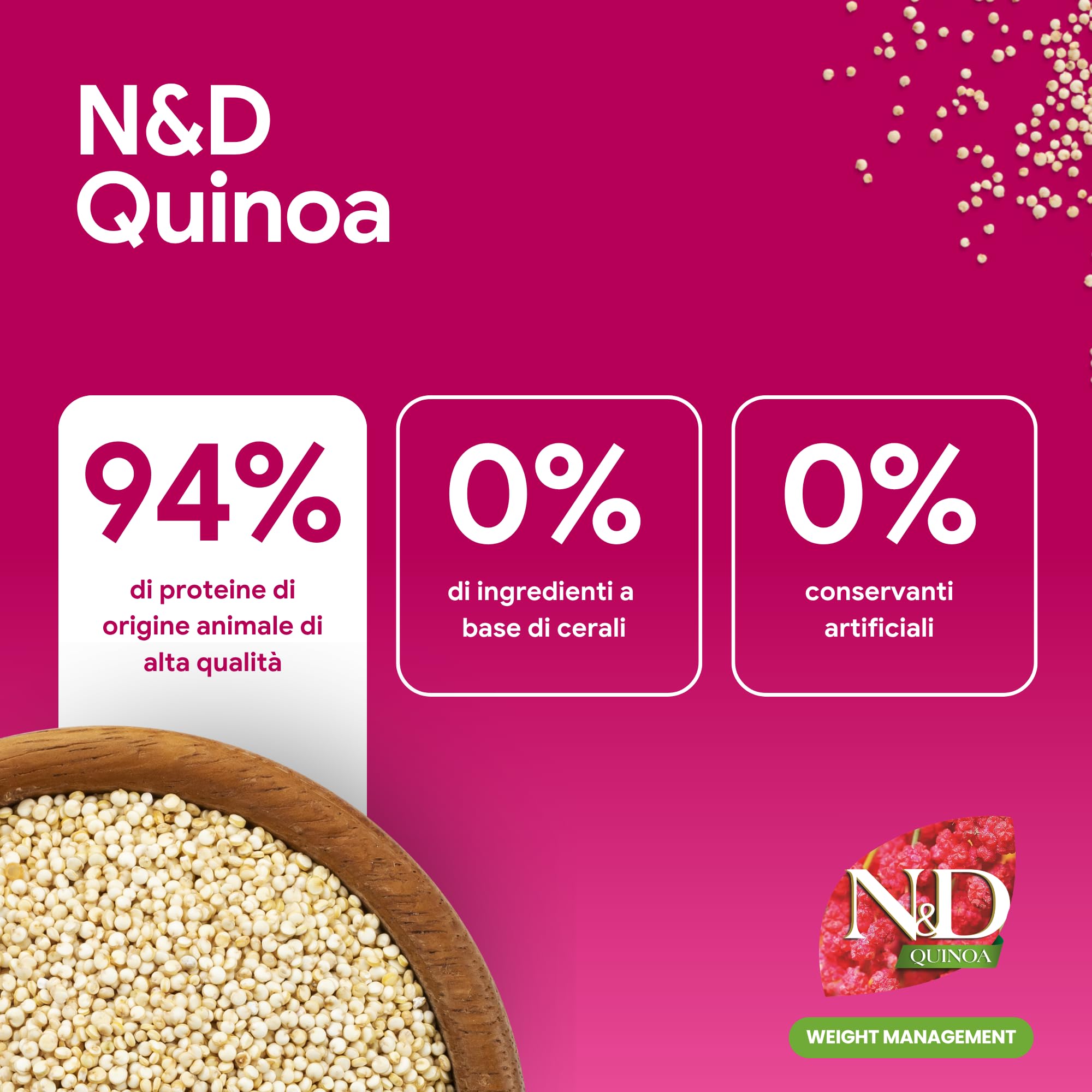 Farmina, N&D Quinoa Urinary, Anatra, Mirtilli & Camomilla, Gatto Adult, 5kg