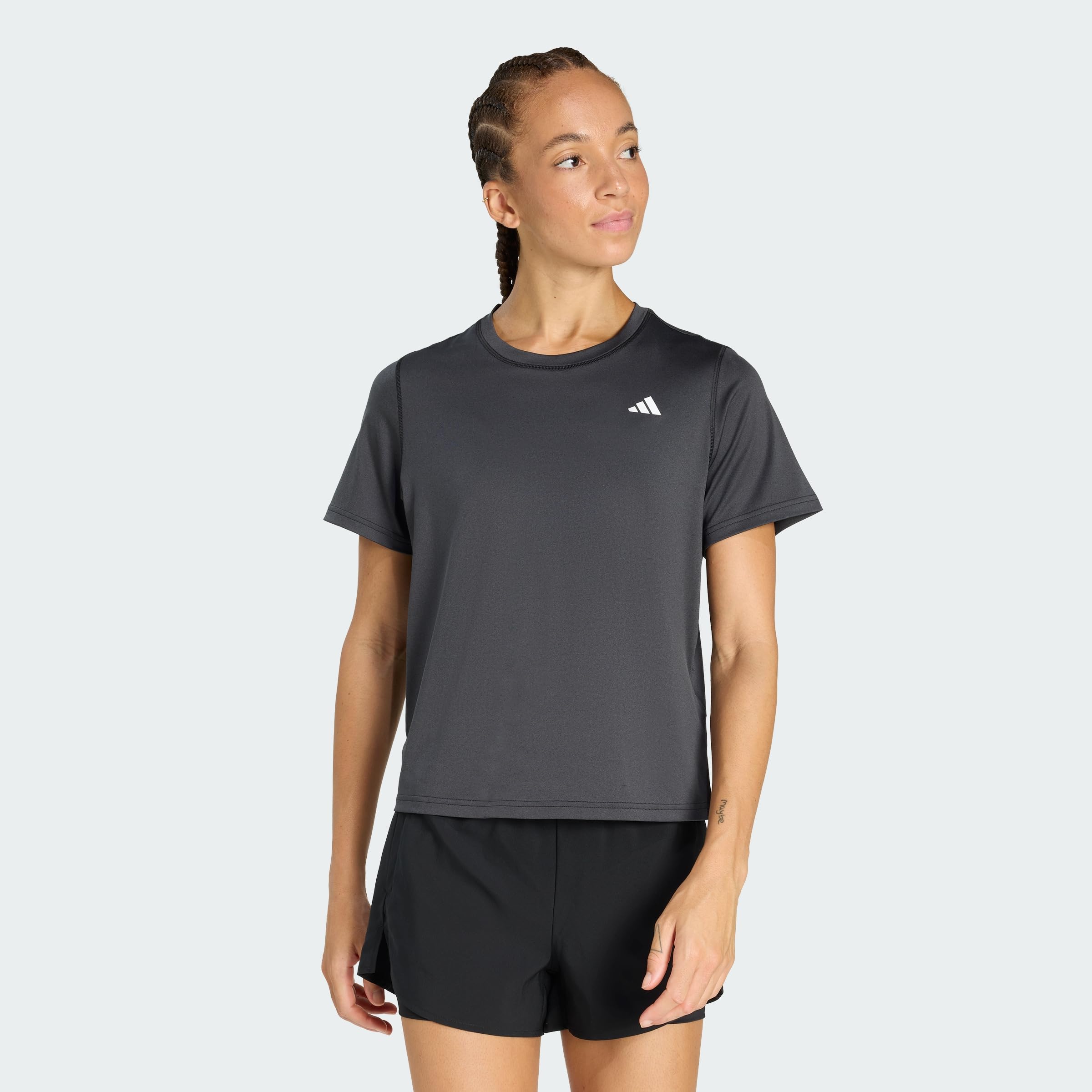 adidas Women's Workout Essentials Crew Neck Shirt, Black, XXL