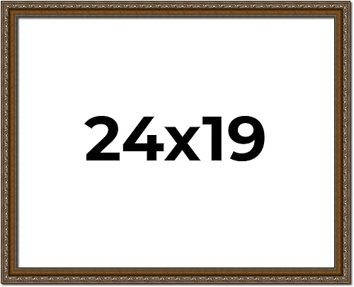 Miniatura 293 de Marco de fotos completo de madera dorada envejecida de 16 x 20 pulgadas con plexiglás acrílico UV, parte trasera de tablero de espuma y accesorios
