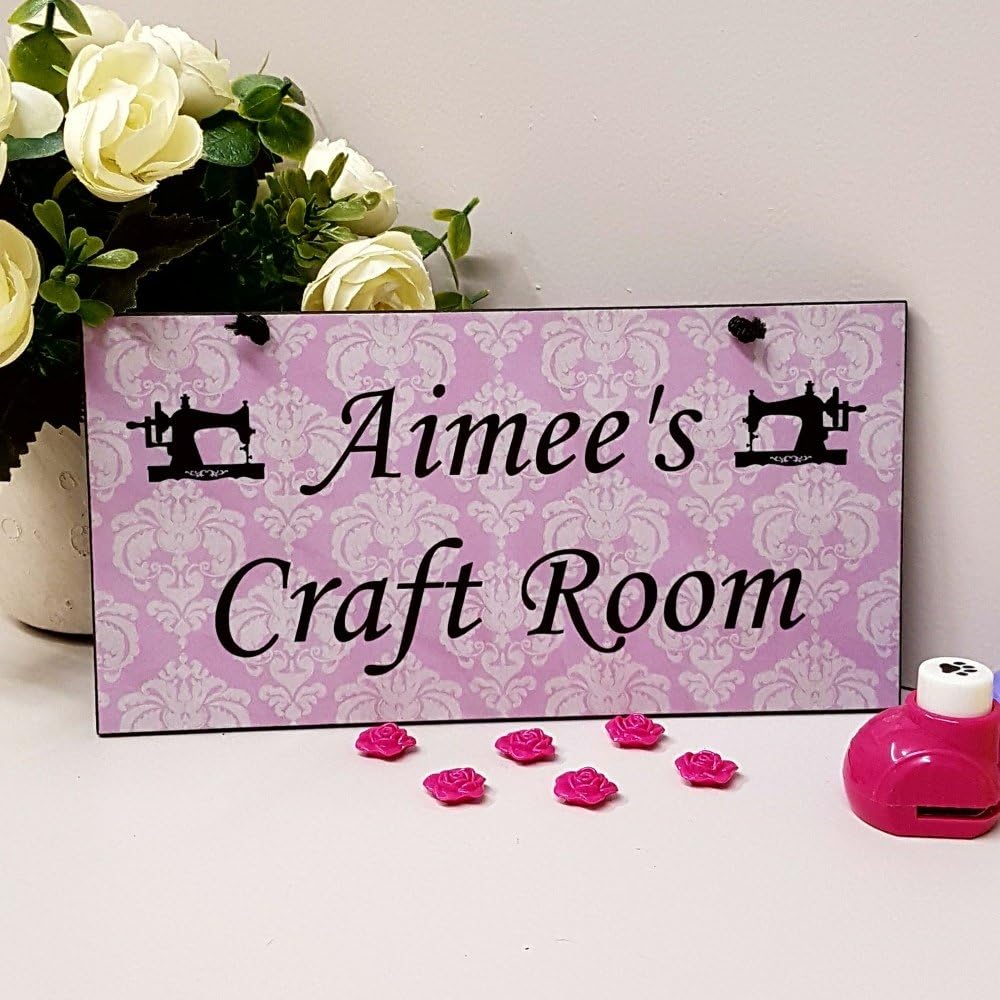 PERSONALISED Craft Room- Choice OF Colour Sign - Handmade Wooden Plaque 655