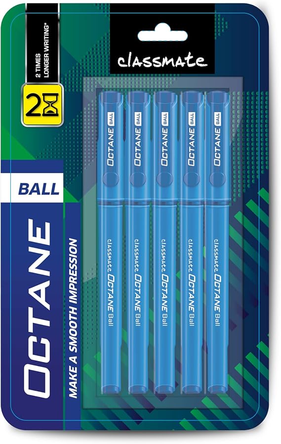Classmate Octane Ball Pen (Blue)- Pack of 5