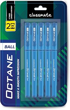 Classmate Octane Ball Pen (Blue)- Pack of 5