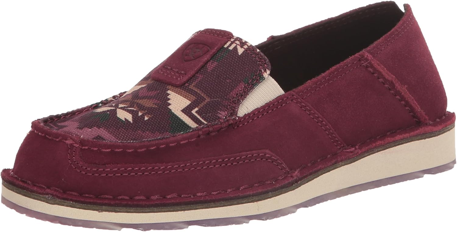 ARIAT Women's Cruiser Sneaker, Dark Burgundy/Wine Saddle Blanket, 7.5