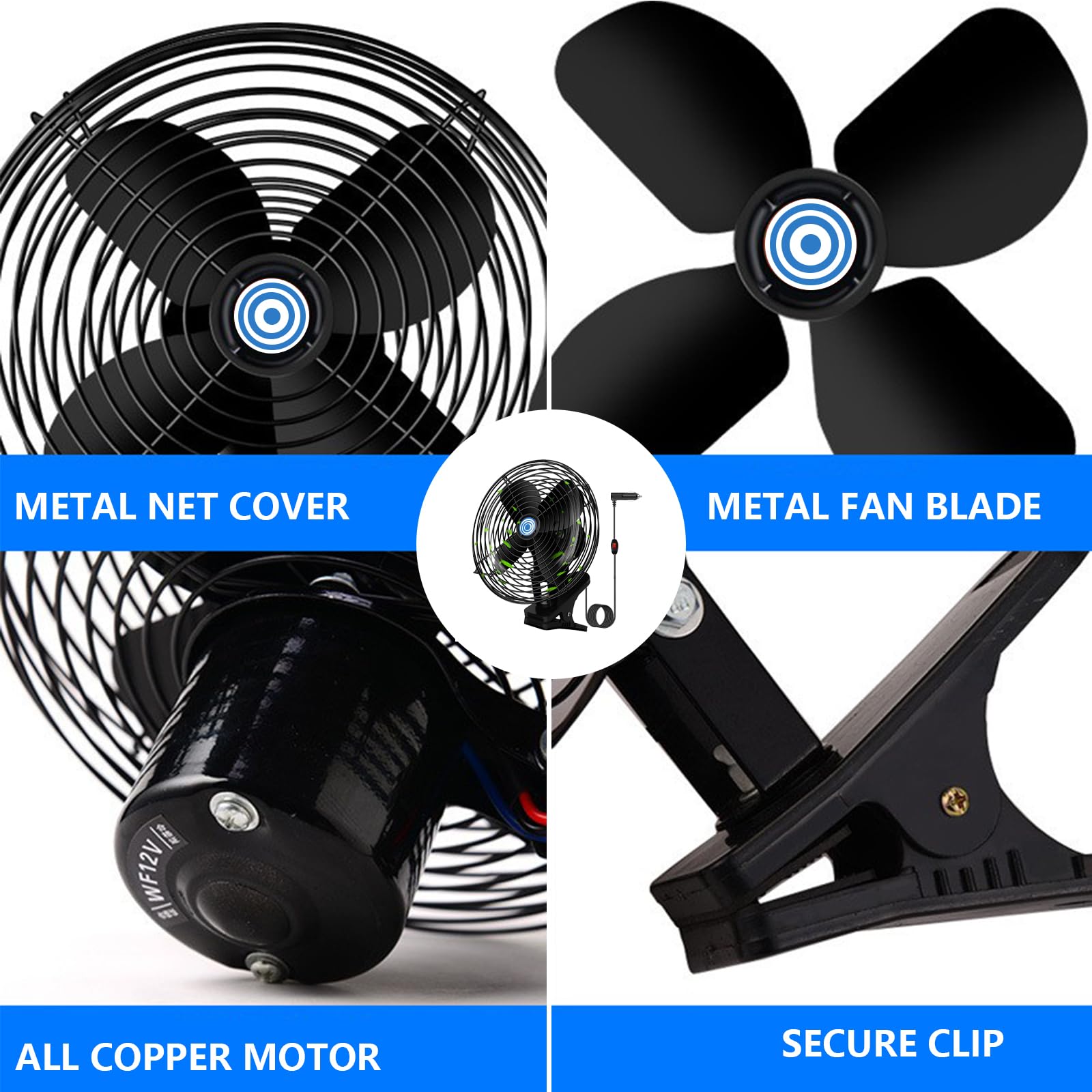 cigarette plug fan Amazon.com: Ultra-Quiet Portable Car Fan, 8 Inch clip-on Cigarette Lighter  Fan, All Metal 12V Golf Cart Fan, car seat fan, car cooling fan with Clip Cigarette  Lighter Plug forTruck, Boat, Buses, Tractor,Camper :