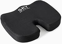 Vista 1 de Sky Mat - Cojín para silla de oficina, 17.9 x 14 x 2.75 pulgadas, almohada de asiento para molestias de espalda con almohadilla de espuma de gel