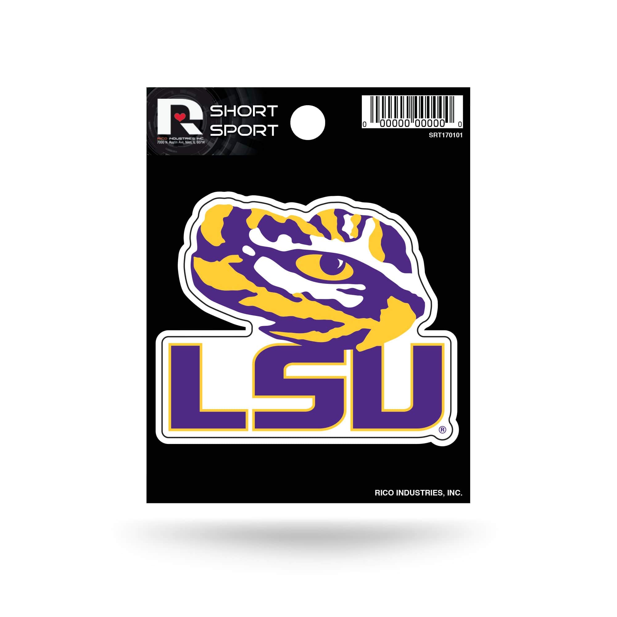 Rico Industries NCAA LSU Tigers Die Cut Team Logo Short Sport Sticker