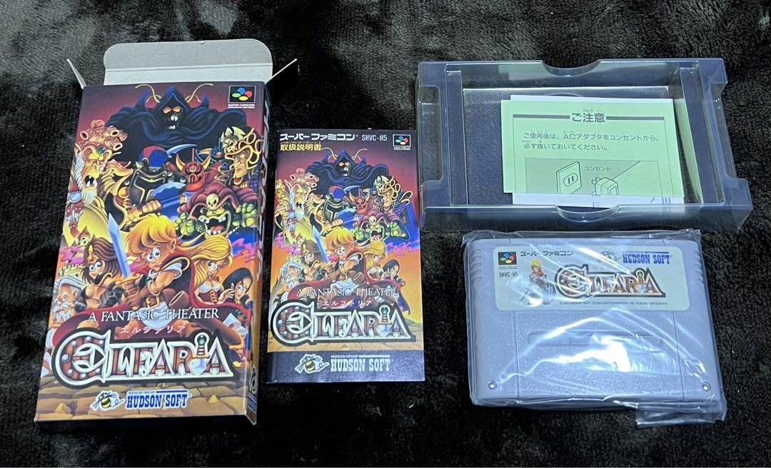 美品！『エルファリア』スーパーファミコン エルファリア｜セーブできない時の対処法｜電池交換オプションあり