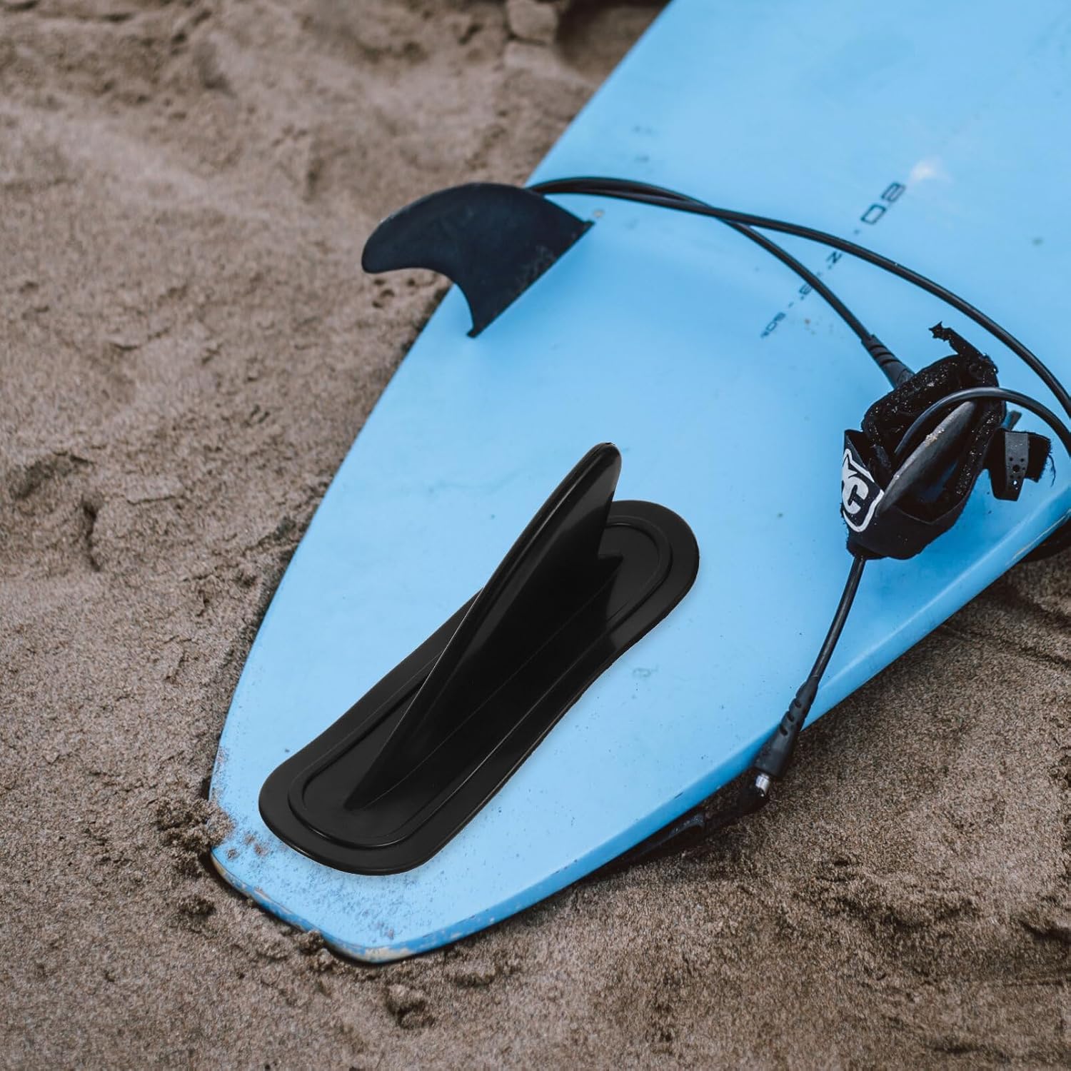 POFET Guida ausiliaria piccola pinna di coda di guida, pinna staccabile per canoa, barca, tavola da surf, kayak, barca gonfiabile, colore nero