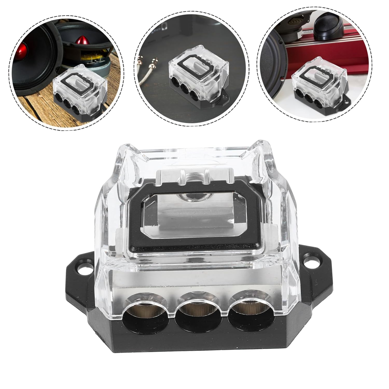 MAGICLULU Auto Audio Fuse Holder Way Speaker Distribution Block for Car Amplifier Essential Fuse and Upgrade for Auto