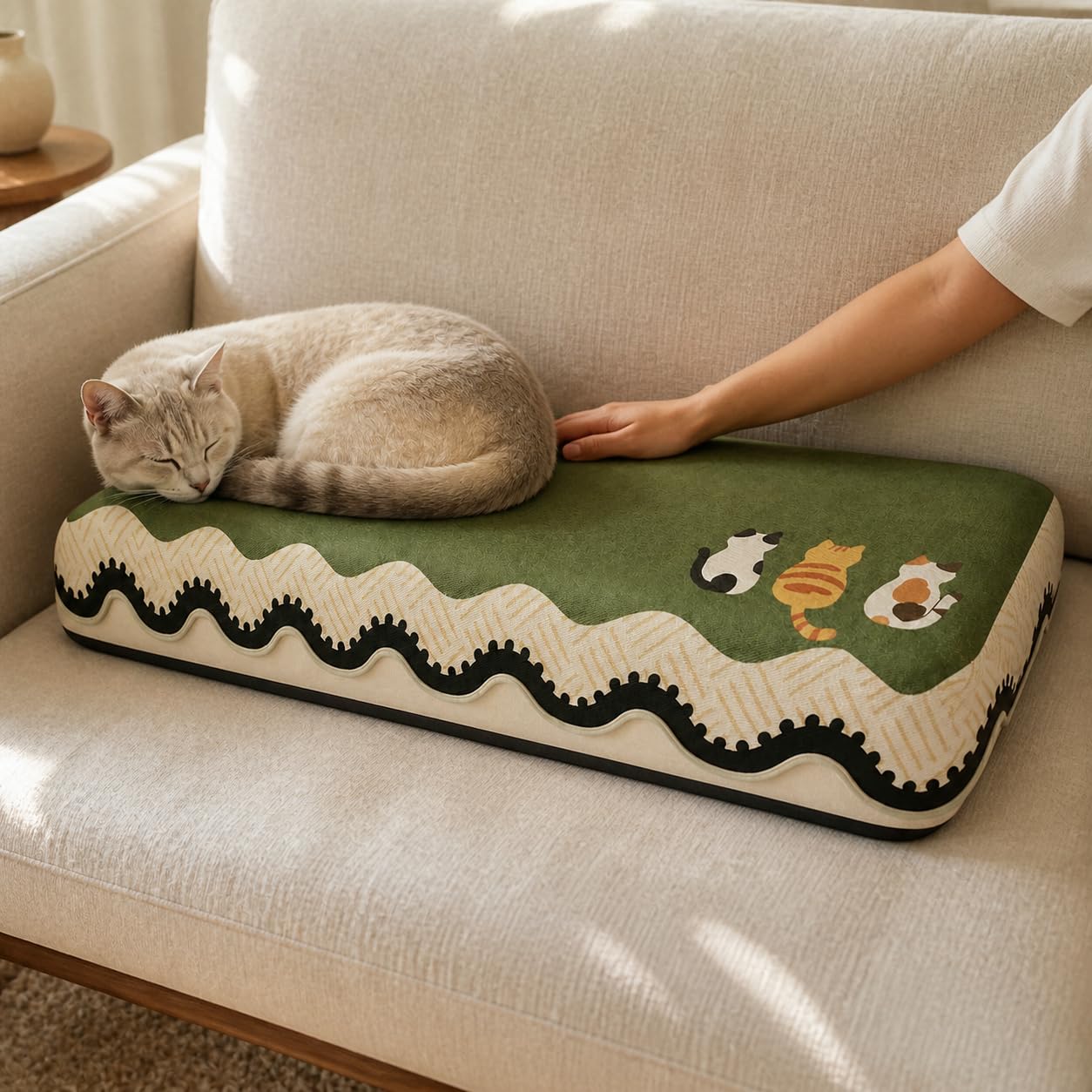 Coussin Canapé Rafraîchissant Lavable, 70x150cm | Fibre soie rafraîchissante - lavable en machine - sécurité A - bords liés - pour la maison - pour le repos