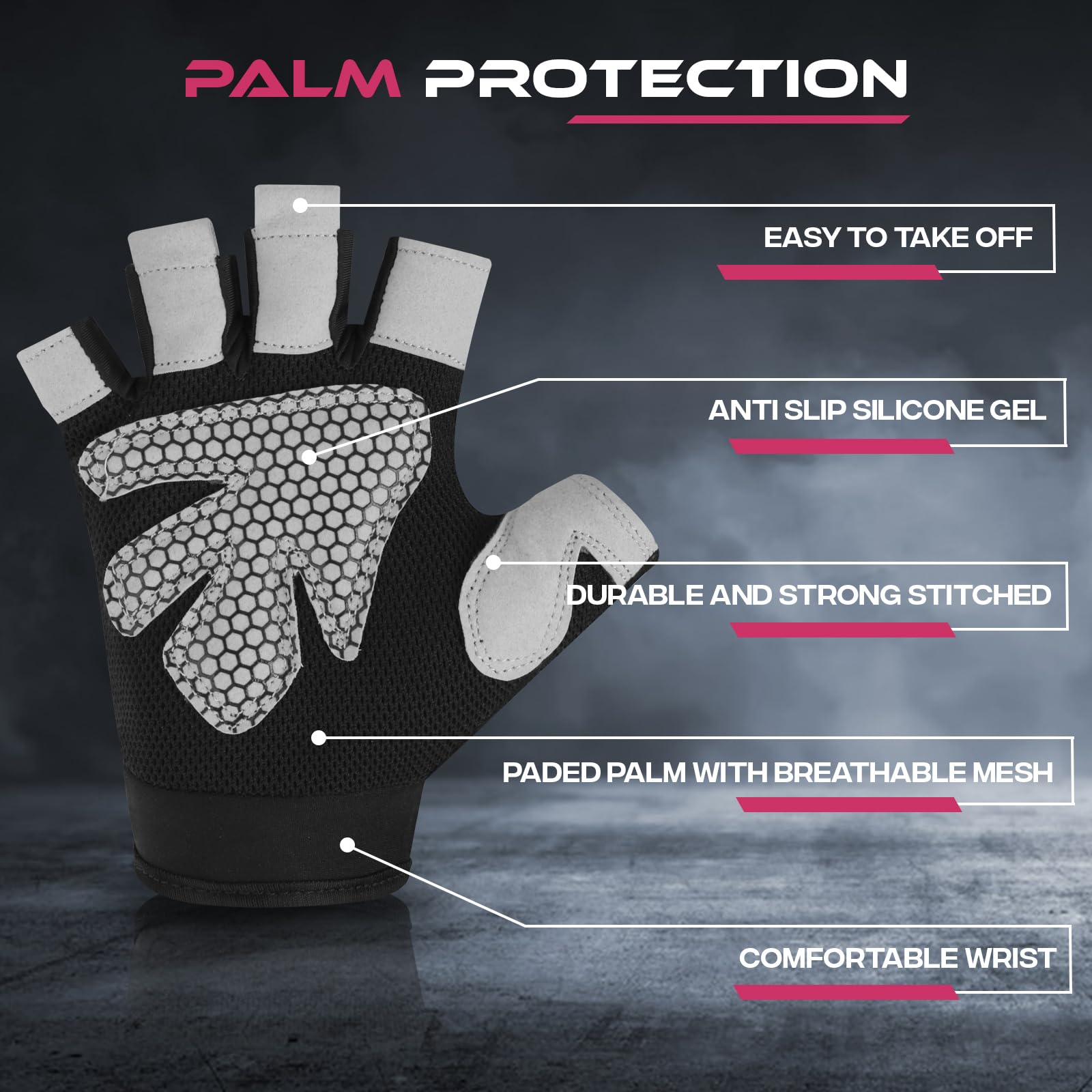SAWANS Guanti da palestra per uomini e donne guanti da sollevamento pesi fitness allenamento traspirante allenamento antiscivolo in silicone protezione palmo esercizio aderente aderente appeso pull-up