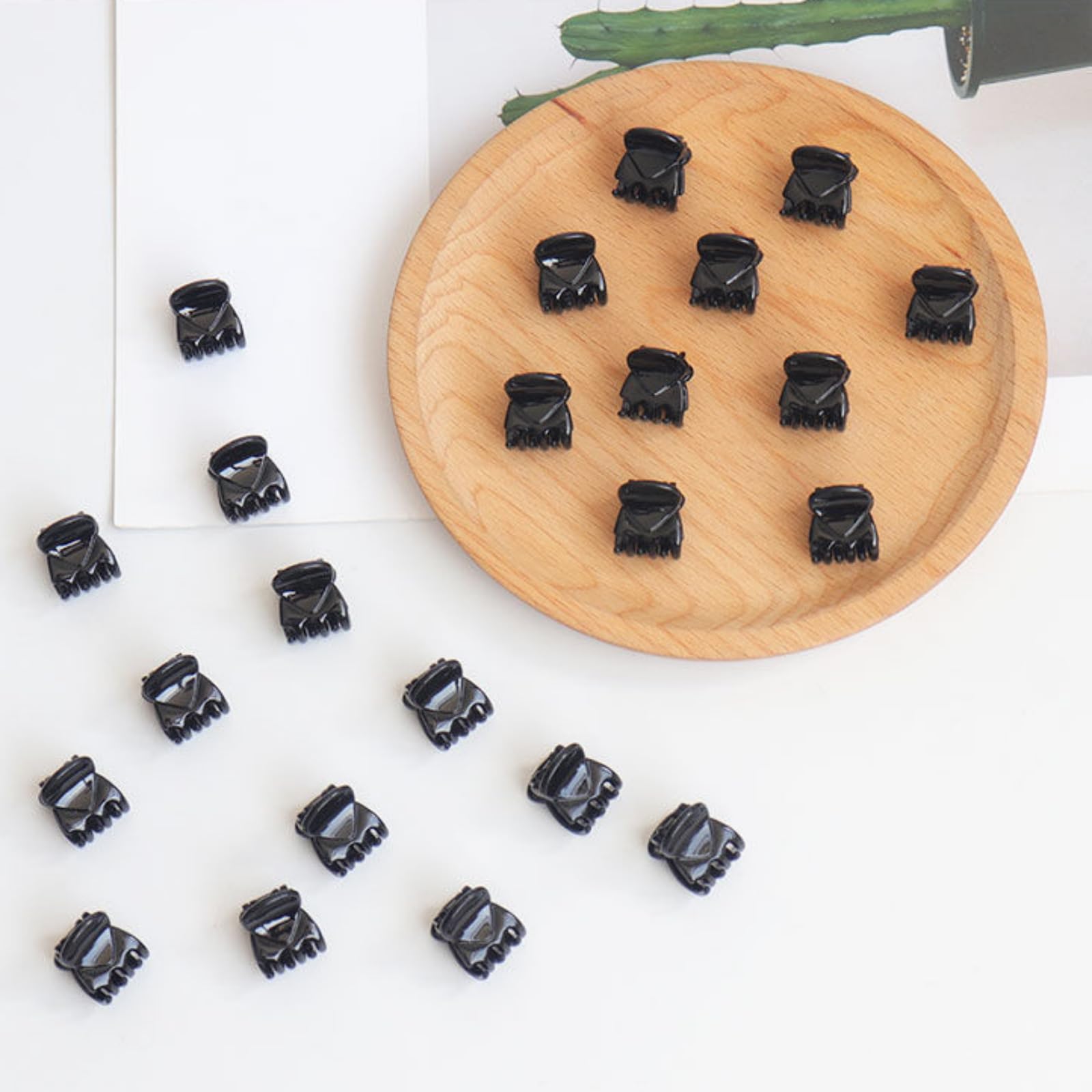 Aucuu 36 Piezas Pinzas Pelo Pequeñas Mujer, Pinza para Cabello de Agarre Antideslizante Claw Clips, Fila para el Peinado de Moda para Chica