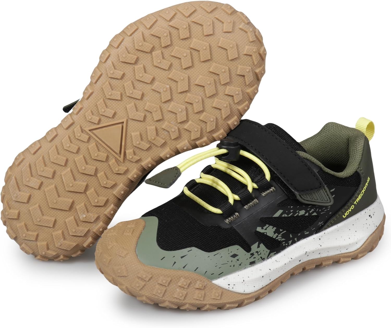 UOVO Boys Hiking Shoes Waterproof Running Fashion Sneakers Breathable Lightweight Non-Slip Outdoors Trekking Sports(Toddler/Little/Big Kids)