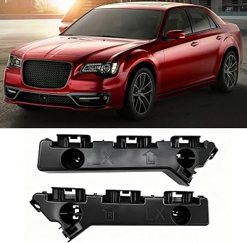 Yumzeco 2PCS Compatible with Chrysler 300s Front Bumper Brackets 2011-2020 | Left Right Side Chrysler Palstic Bumper Retainers,Replace for 57010401AD 57010403AD
