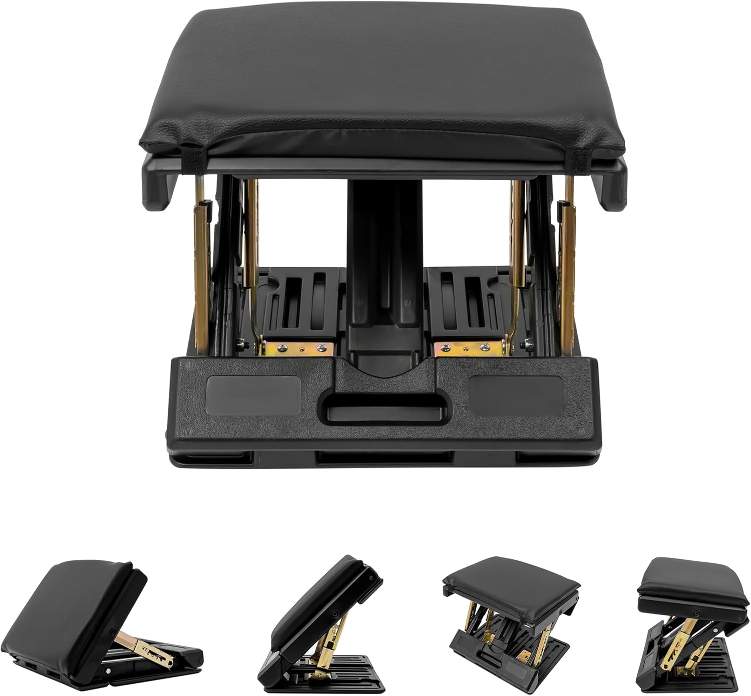 Foot Rest for Under Desk at Work, Height Adjustable Angle Ergonomic Foldable Footrest for Office, Gaming,Computer, Removable Pad Desk Foot Stool with Massage Beads