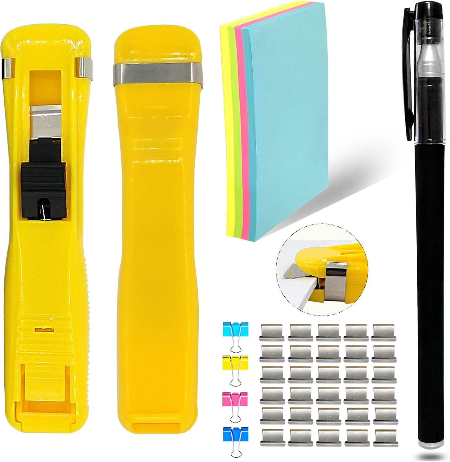 Paper Clam Clip Dispenser Handheld Refill Clips Clamps