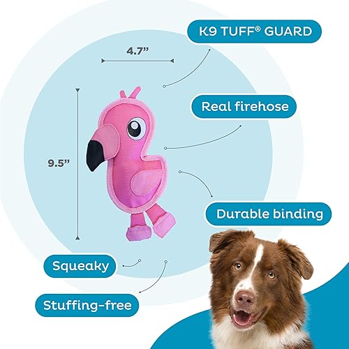 Vista 54 de Outward Hound - Fire Biterz. Juguetes chillones para perro hechos de material para mangueras contra incendio reales Rojo (Red Dragon)