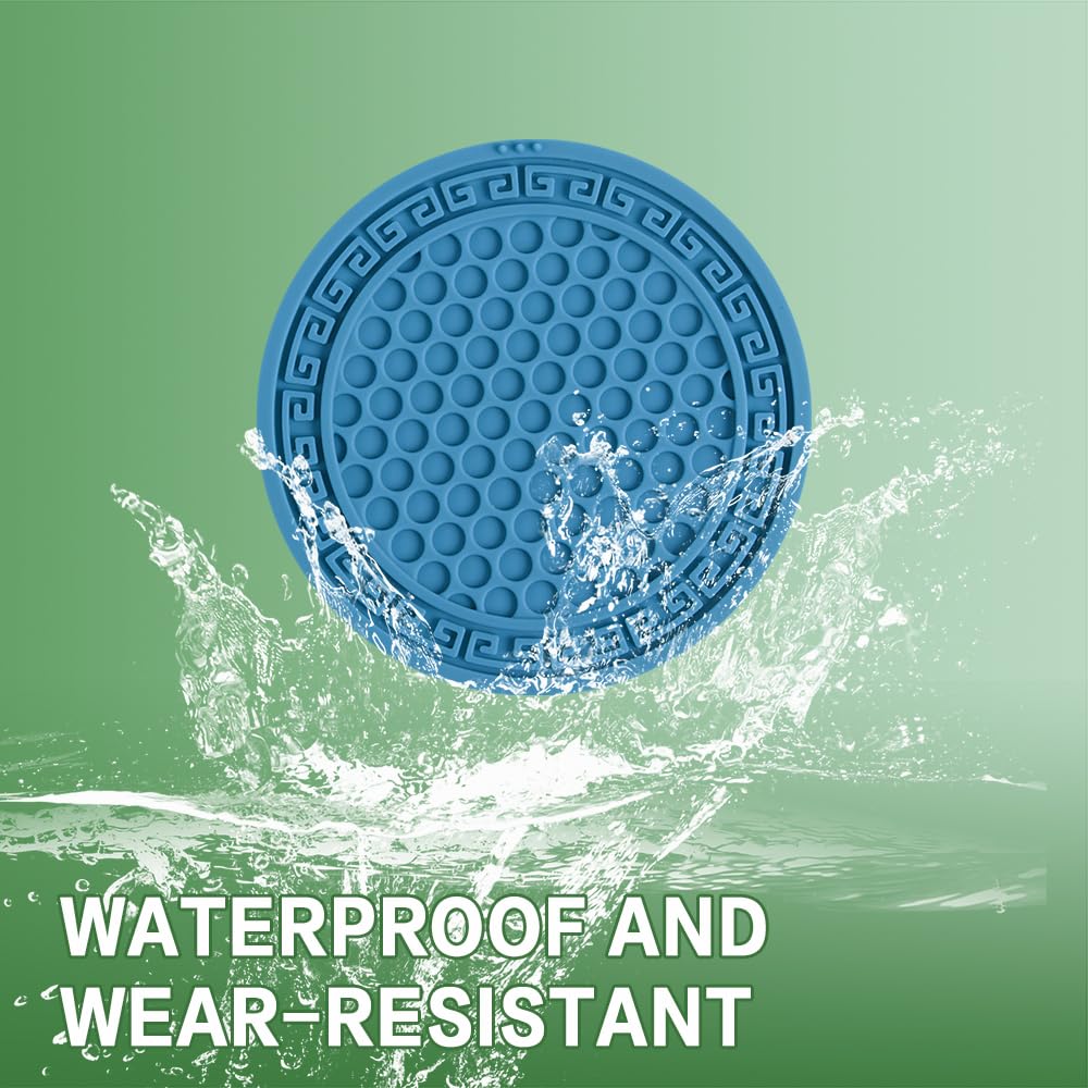 4PCS Car Cup Coaster Universal Auto Non-Slip Cup Holder Flexible Silicone Car Cup Pad Durable Grid Car Cup — view 7