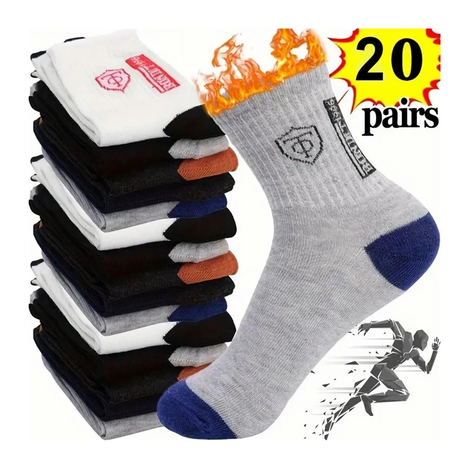 5/10 Pares De Calcetines Media Pantorrilla for Hombres Transpirabilidad Adecuados for Deportes Al Aire Libre Ropa Negocios Diaria En Todas Las Estaciones