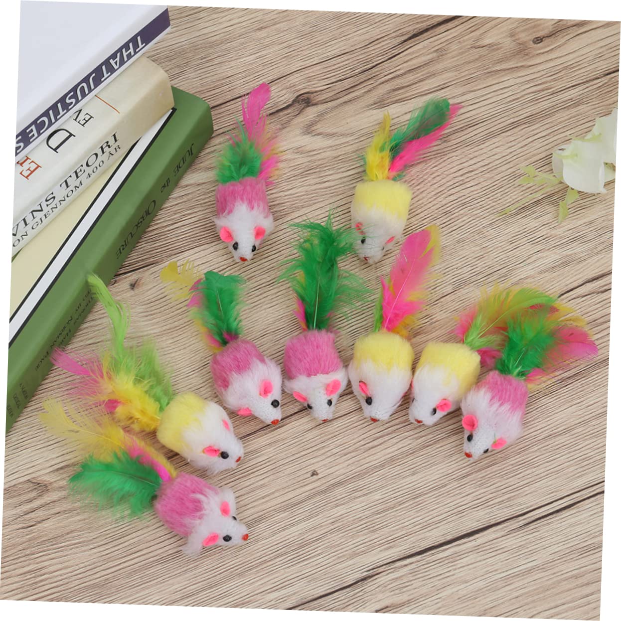 Didiseaon 48 Piezas Felpa Juguetes para Mascotas Juguetes para Gatitos Juguetes para rascar Gatos Juguete para Gatos Peluche ratón de Juguete para Gato ratón Artificial Gato Divertido
