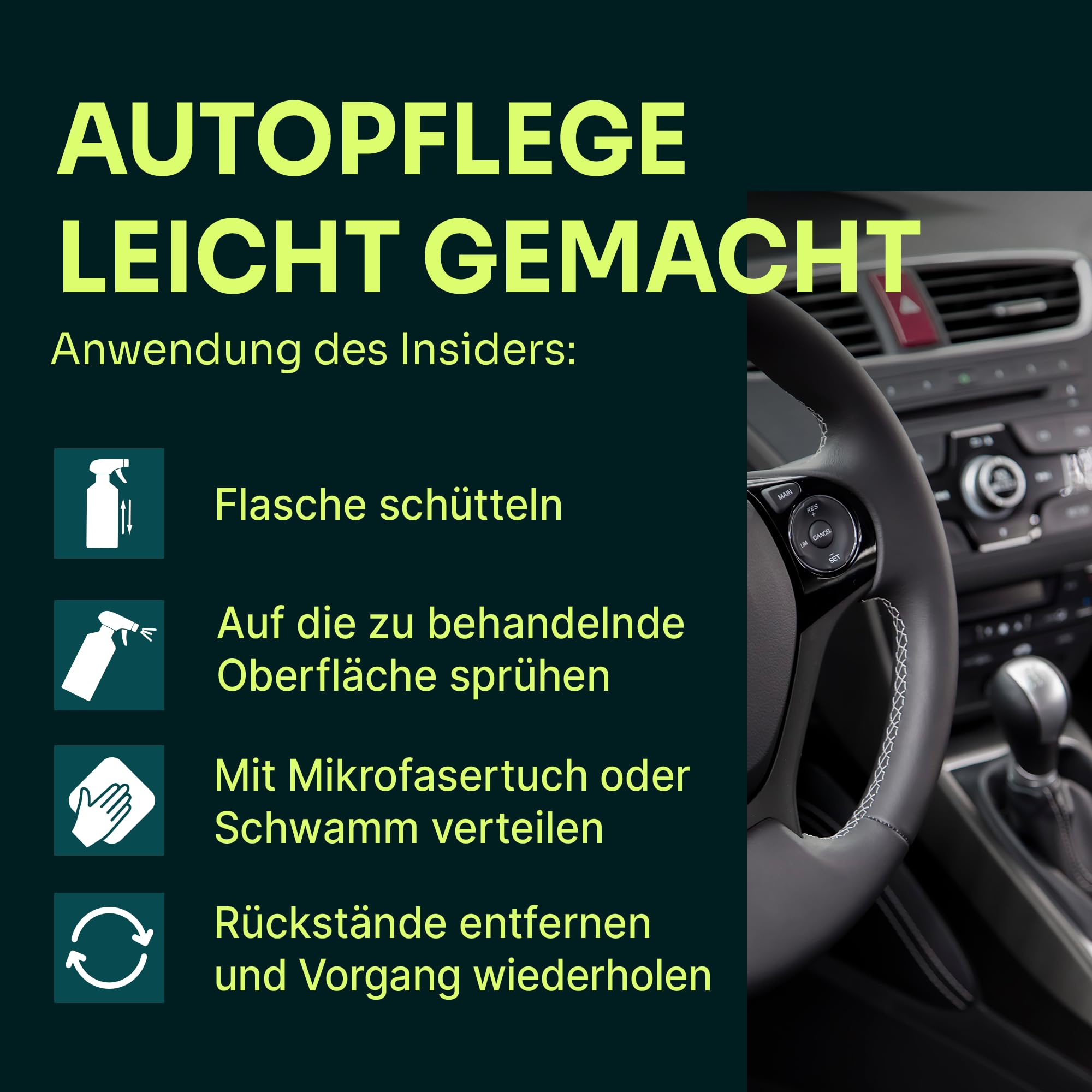 Liquid Elements Insider Innenraumreiniger 5L, Cherry Tec | Cockpit Reiniger für Kunststoff, Leder, Polster & Armaturen, Cockpitpflege Auto Innenraum