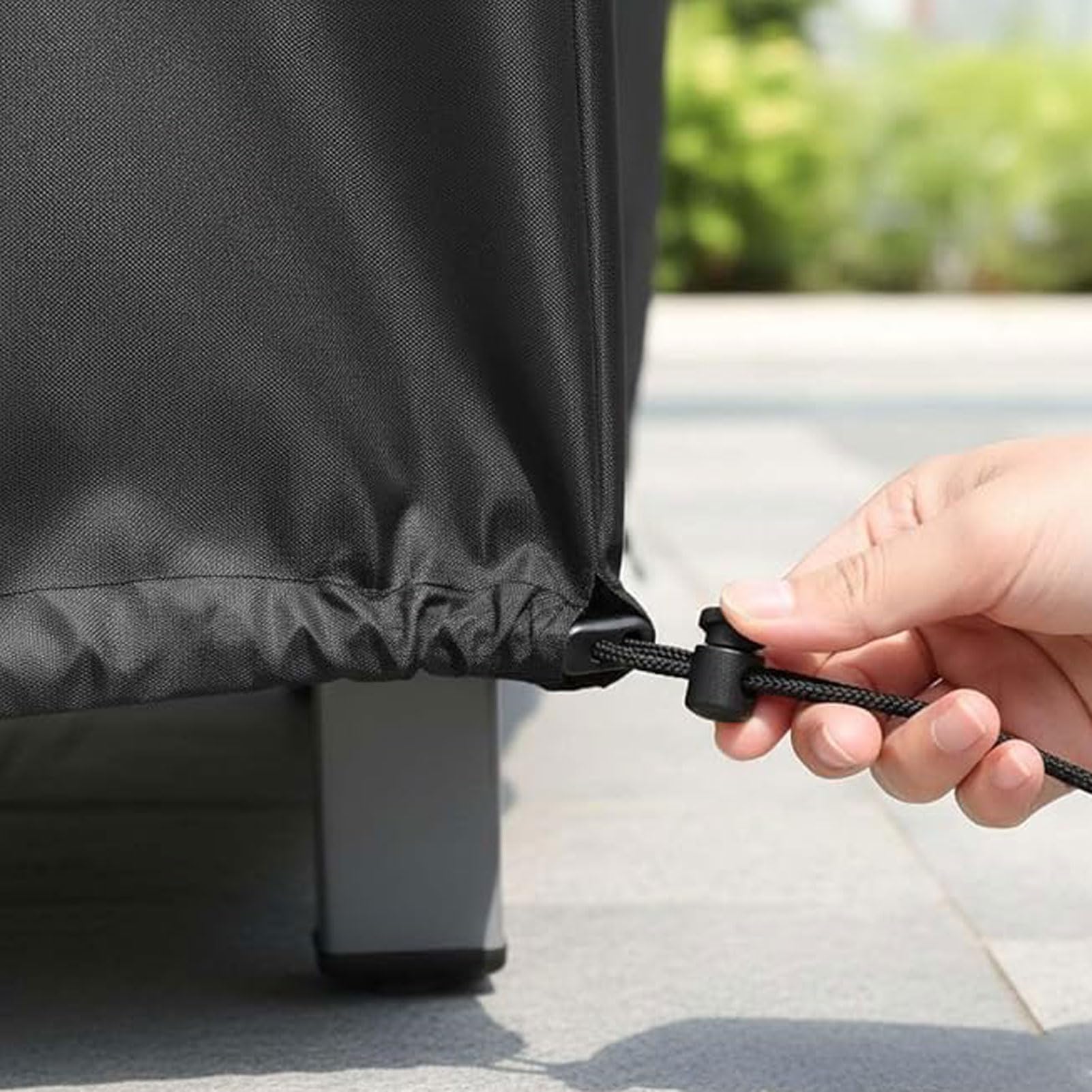 Copertura rettangolare per mobili da giardino, impermeabile, per divani da terrazza, tessuto Oxford resistente, antistrappo, con custodia (diametro 200 x 160 x 70 cm)