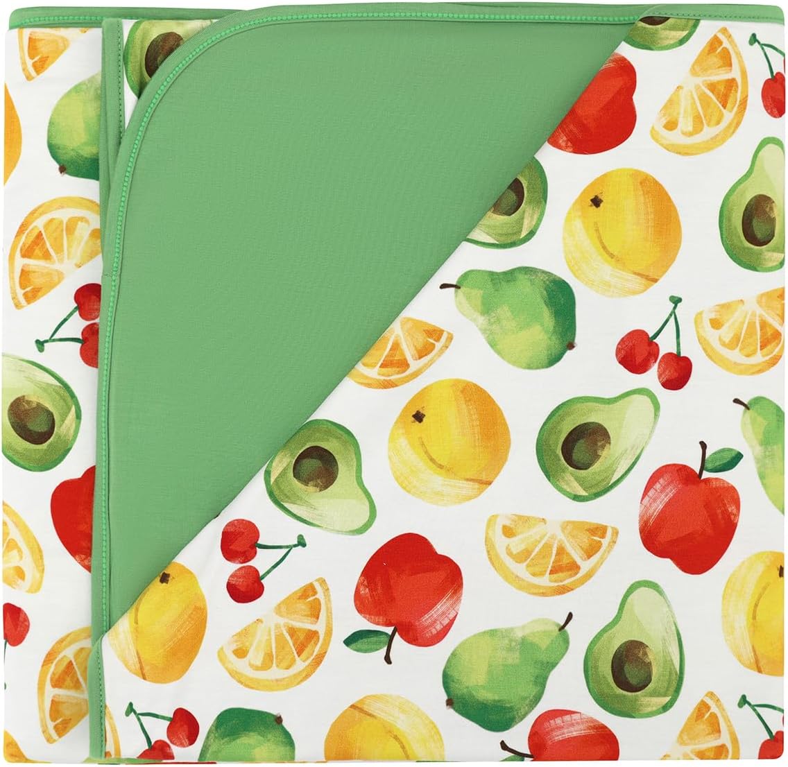 Premium Baby Blankets, Soft Viscose from Bamboo Blanket for Boys and Girls, Nursery Crib Bedding Quilt for Newborn and Toddler, Cooling for Hot Sleepers, 50'' x 50'' Fruit