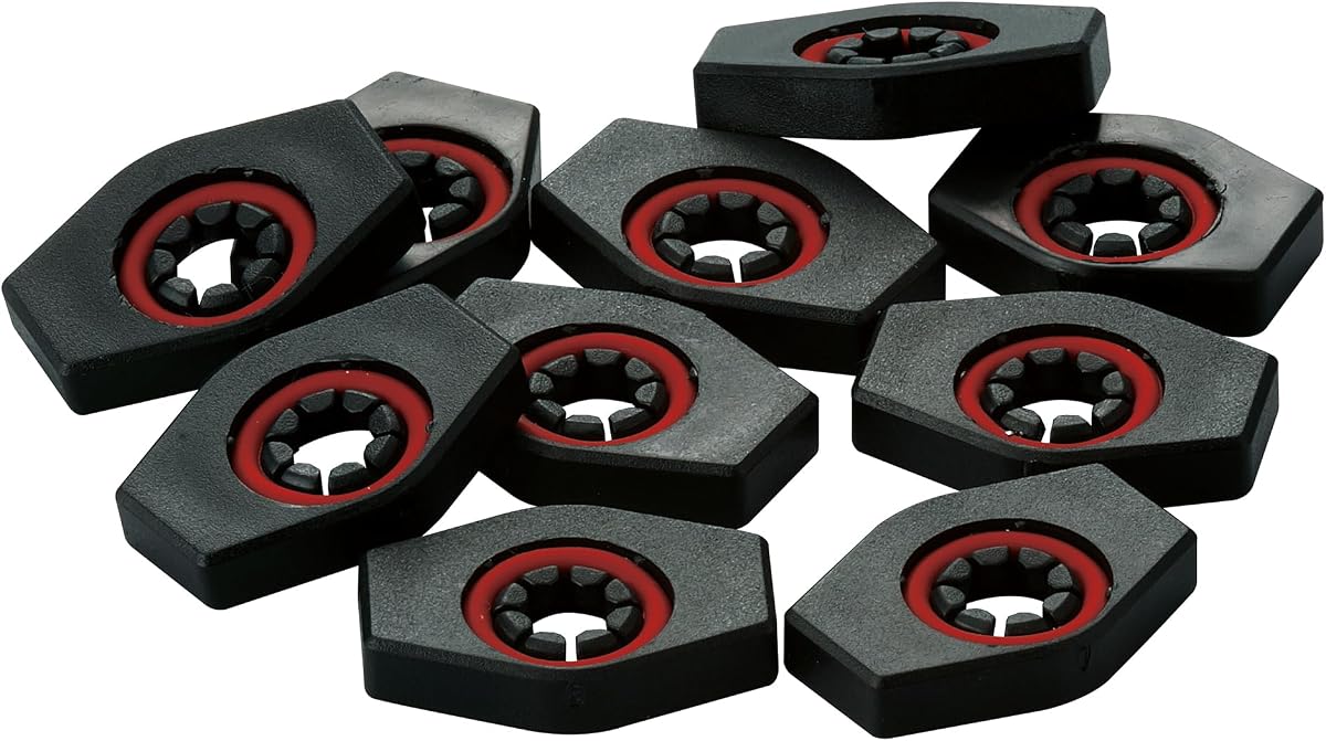 Drum Accessory (TTL10),Black | 10-piece tension lock set with octagonal hole and control o-ring for tuning, stability and performance