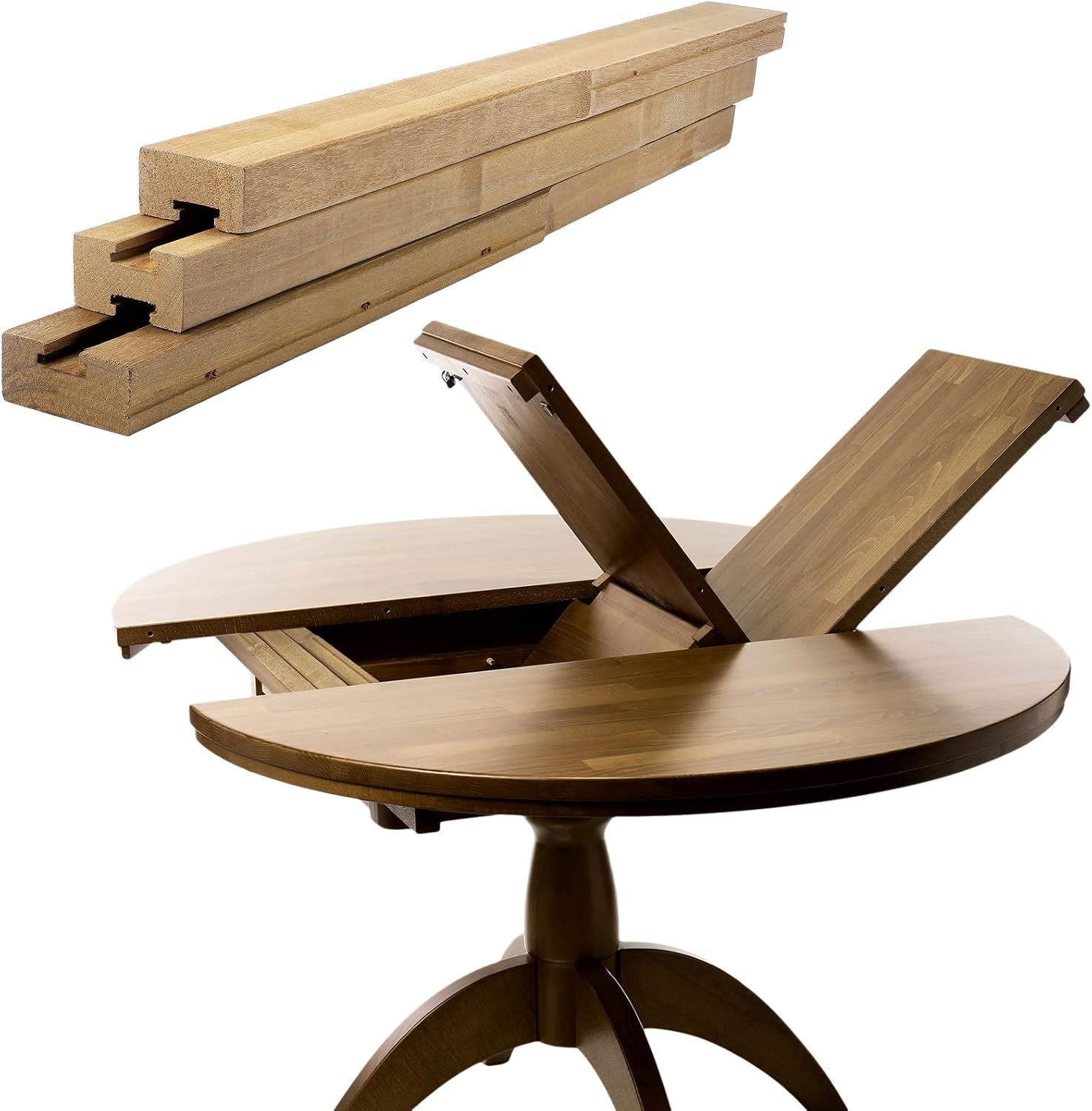 2 Pack 26" Standard Table Extension Slides Set (Allows for Max 52" Opening) for Table with 4 Legs Smooth Extension and Easy Installation,26" L,2.75" W,2.38" H