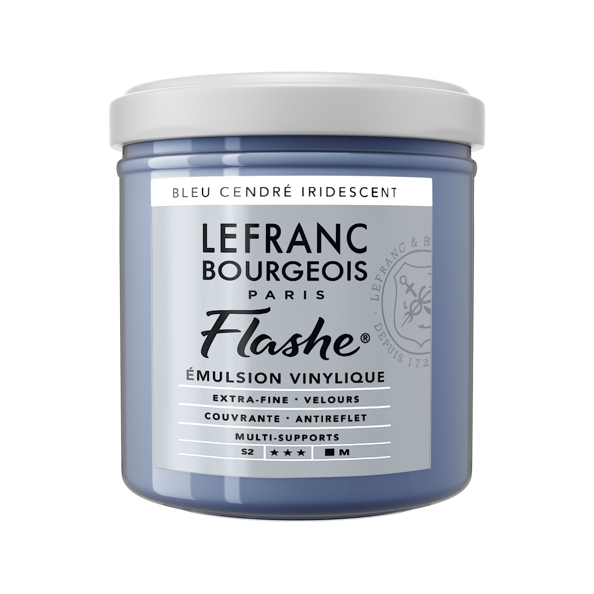 Lefranc Bourgeois Emulsion, Acrylic, Vinyl Paint, Ash Blue Iridescent, 1 stück (1er Pack)