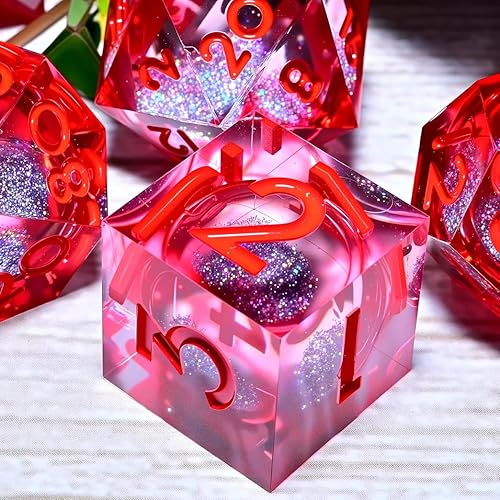 Miniatura 4 de GuanShuo Juego de dados de metal D&D, juego de dados poliédricos de dragón y Calabozo para juego de rol (Dungeon and Dragon Role-Game) y juego de