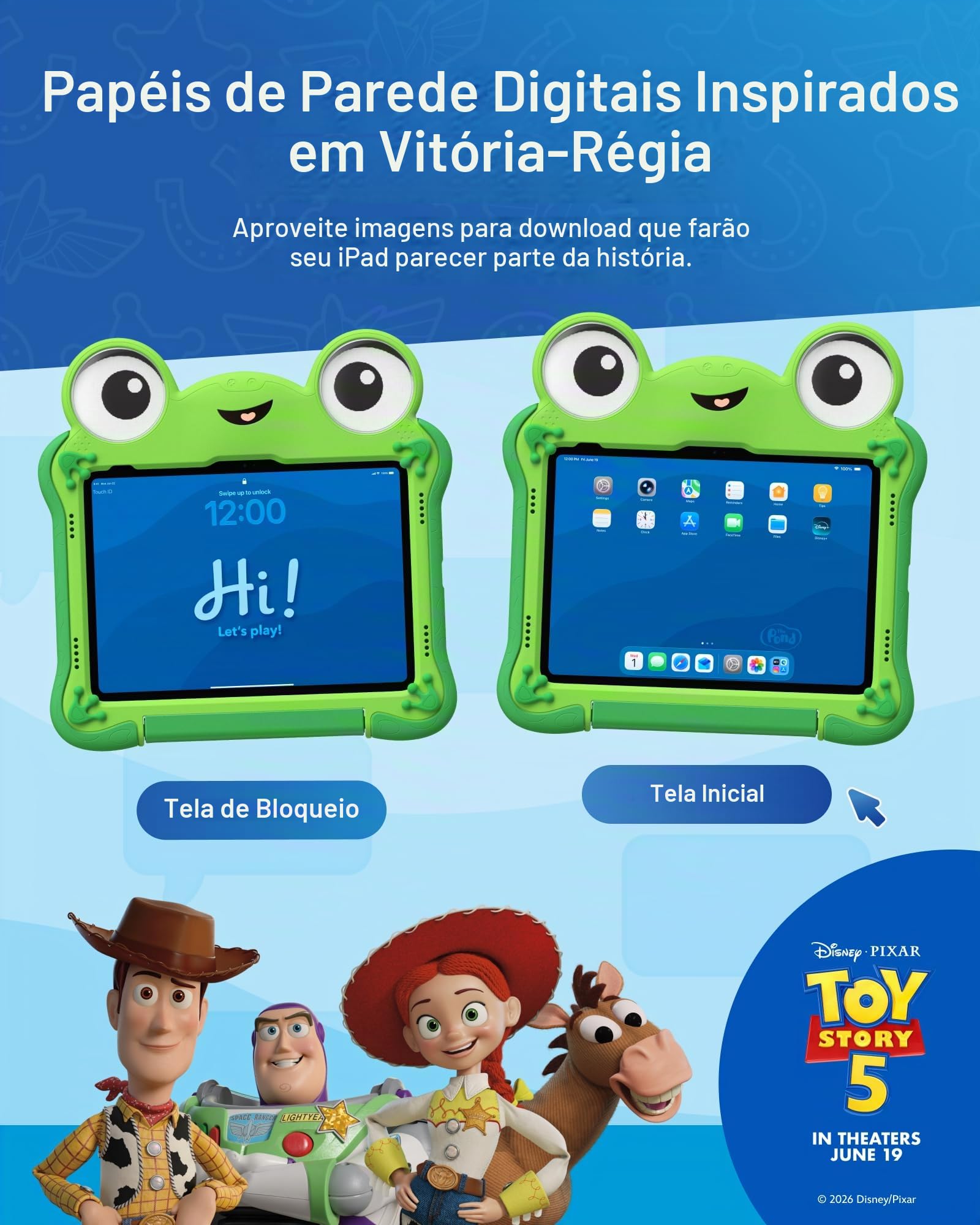 Belkin Disney Pixar Toy Story 5 Lilypad inspirado em iPad A16 Capa