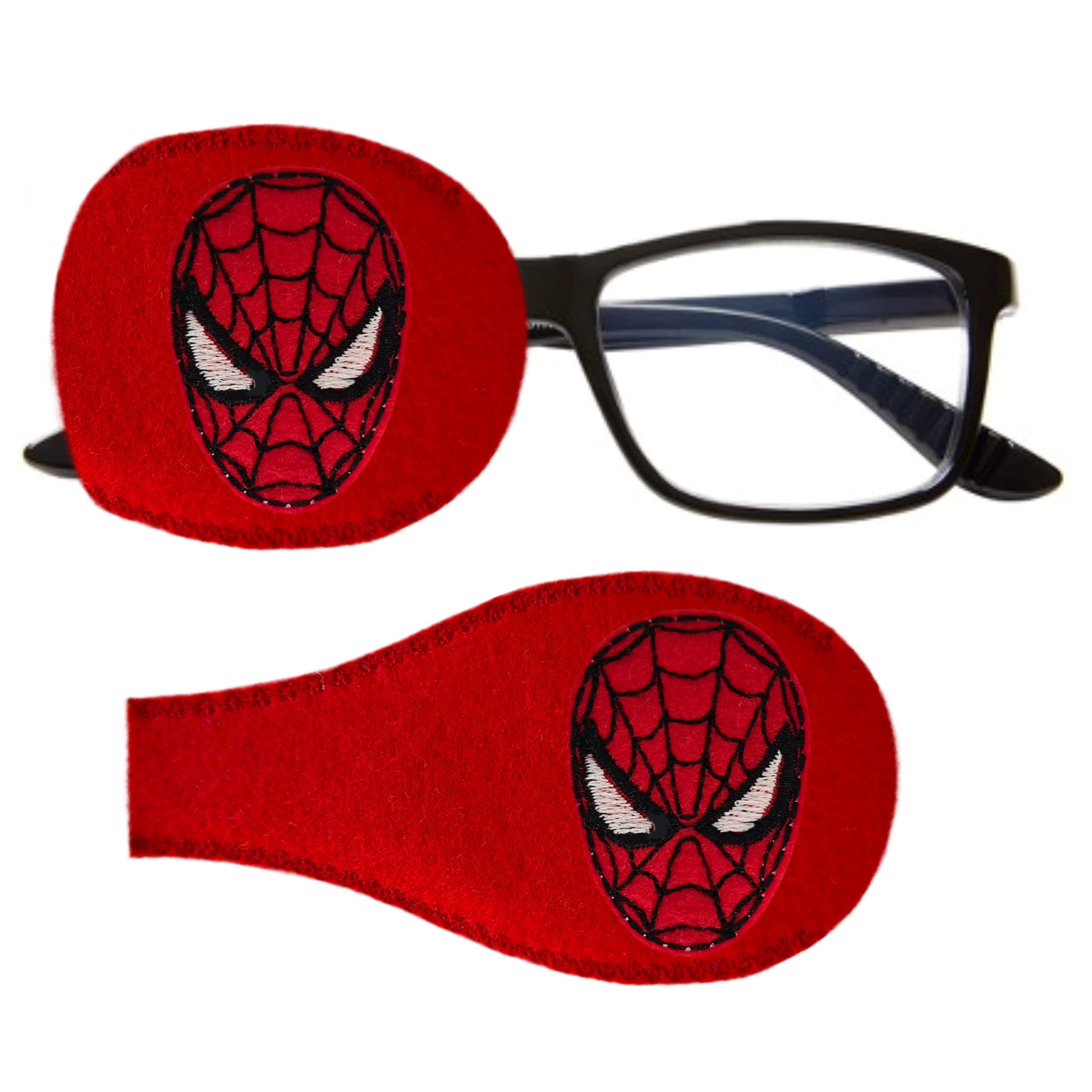 Superpatchdesigns Left Side (Eye To Be Covered) Kids And Adults Orthoptic Eye Patch For Amblyopia Lazy Eye Occlusion Therapy Treatment Design #17 Spid Man On Red (Left Side (Eye To Be Covered))