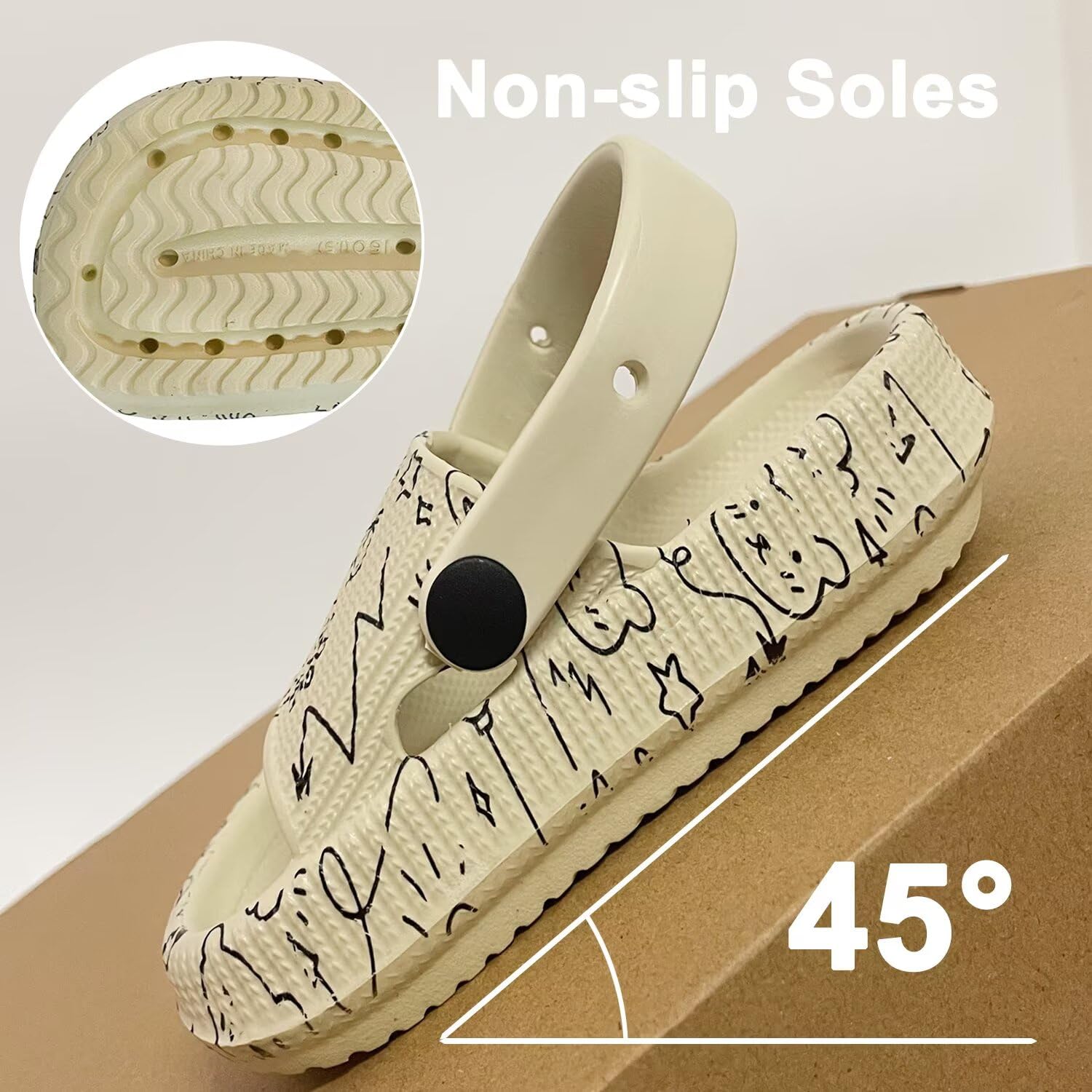 Unisex Kinder Badeschuhe Mädchen Sommer Pantoffel Strand Sandalen Jungen rutschfeste, Leichte Dicke Wolke Schuhe Kinder Pantoletten für Schwimmbad Strand Badezimmer
