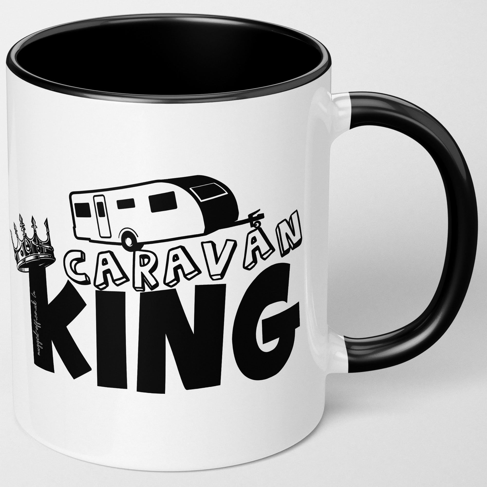 Mugged Off Black Caravan King 11oz Tea Coffee Mug Caravanning Birthday Christmas Retirement Gifts