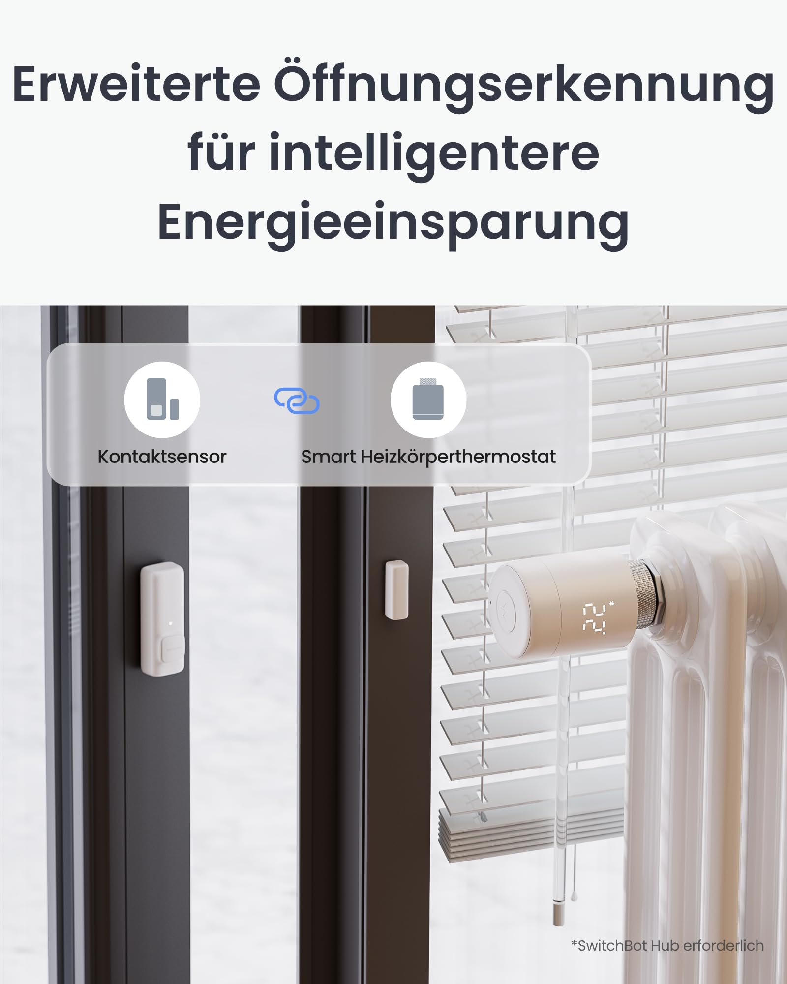 SwitchBot Smart Heizkörperthermostat, Bluetooth-Thermostat mit App-Streuerung&Zeitplanung, Energieseinparung, Einfache Installation, kompatibel mit Alexa, Apple Home&Home Assistant (Hub Erforderlich)