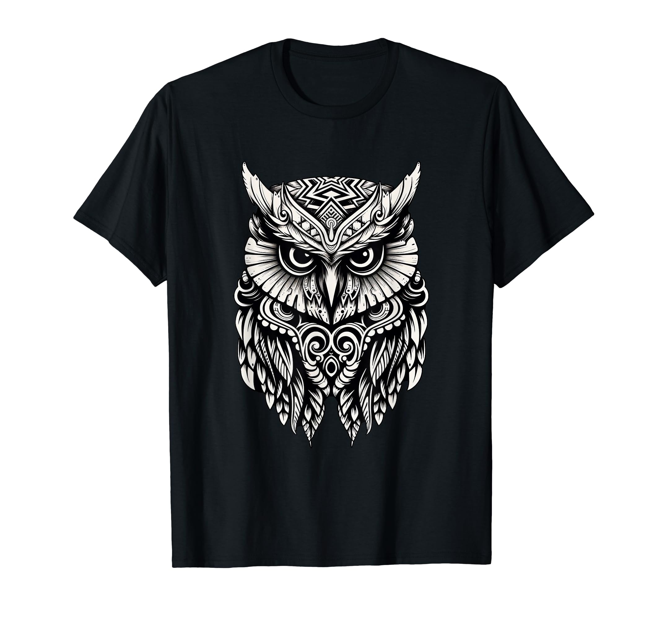 Amazon | トライバル フクロウ タトゥー Tシャツ | Tシャツ