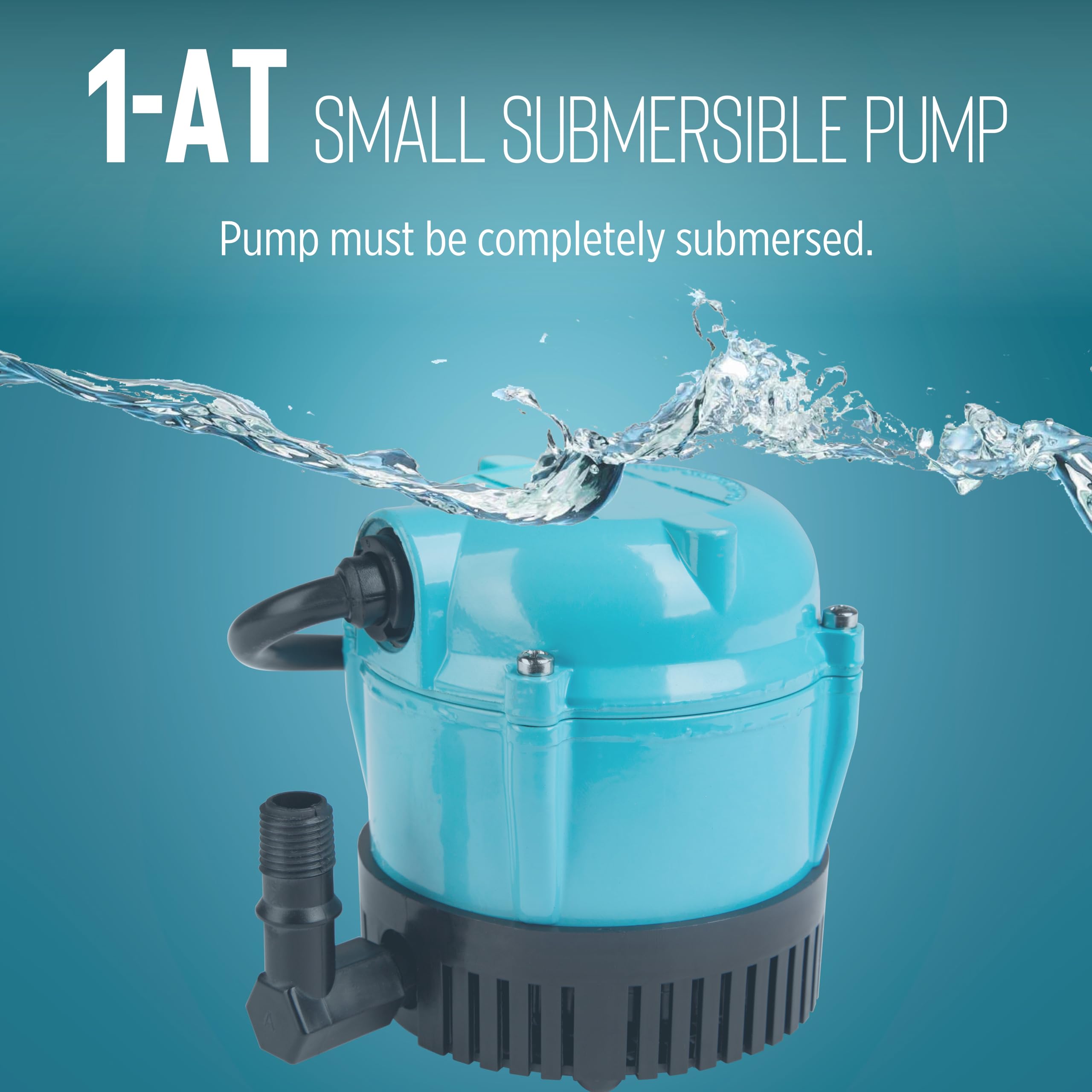 Little Giant 1-at 170 GPH - Cable sumergible pequeño de 10 pies, Bomba Achique Agua (500286)